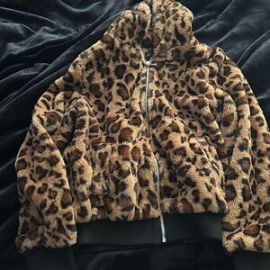 Y2K Cheetah Print Puffy coat